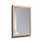 KAME RUSTIC Spogulis 60 x 80 cm, Balināts ozolkoks