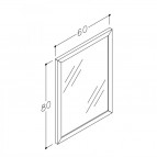 KAME RUSTIC Spogulis 60 x 80 cm, Balināts ozolkoks 3