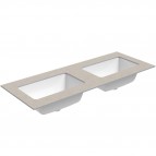 KAME Ilsa dubultā izlietne ar HPL virsmu, 121 cm, Sand stone