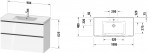 Duravit D-Neo skapītis ar izlietni 100 cm, 2A, Balts  8