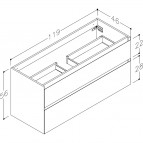 KAME Loft izlietnes skapis 120 cm, Krāsu izvēle 11