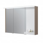 KAME Loft spoguļskapītis ar LED apgaismojumu 100 cm, Cocoa brown