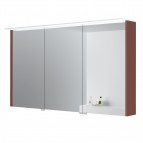 KAME Loft spoguļskapītis ar LED apgaismojumu 120 cm, Teracotta