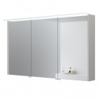 KAME Loft spoguļskapītis ar LED apgaismojumu 120 cm, Pearl grey