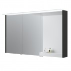 KAME Loft spoguļskapītis ar LED apgaismojumu 120 cm, Anthracite Grey