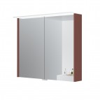KAME Loft spoguļskapītis ar LED apgaismojumu 80 cm, Teracotta
