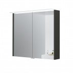 KAME Loft spoguļskapītis ar LED apgaismojumu 80 cm, Anthracite Grey