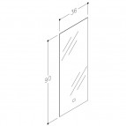 KAME MINI Spogulis, LED, 36x90 cm 4