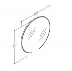 Kame Aura spogulis ar LED apgaismojumu 80 cm  2