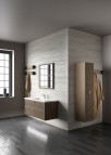 KAME Rustic augstais skapis, 160 cm, Smoked oak venner 5