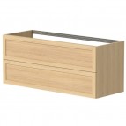 KAME Rustic Izlietnes skapis, 120 cm, Bleached oak venner