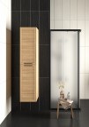 KAME Rustic augstais skapis, 160 cm, Bleached oak venner 6