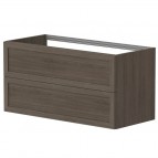 KAME Rustic Izlietnes skapis, 100 cm, Smoked oak venner