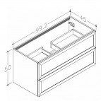 KAME Rustic Izlietnes skapis, 100 cm, Smoked oak venner 5