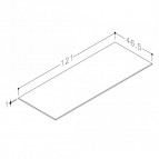 KAME Slim Compact HPL darba virsma 121 cm, Sand Stone 5