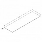 KAME Slim Compact HPL darba virsma 160 cm, Grey Moon 5