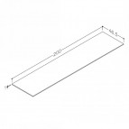 KAME Slim Compact HPL darba virsma 200 cm, Black Moon 4