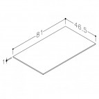 KAME Slim Compact HPL darba virsma 81 cm, Sand Stone 5