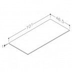 KAME Slim Compact HPL darba virsma 101 cm, Grey Moon 5