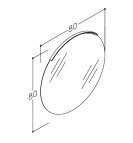 KAME MOON spogulis ar LED 80 cm, Black 6
