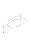 KAME Terca izlietne, 59 cm, balta 2