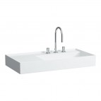 Kartell izlietne uz virsmas 90x46 cm, bļoda labajā pusē, balta 