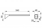 Keuco Aveno dvieļu turētājs 340 mm, Hroms 8
