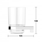 Keuco Moll glāze ar turētāju, Hroms 4
