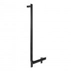 Keuco Axess leņķveida dušas stienis kreisā puse 52x109 cm,Melns matēts