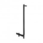 Keuco Axess leņķveida dušas stienis labā puse 38x85 cm, Melns matēts 8