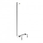 Keuco Axess leņķveida dušas stienis labā puse 52x109 cm, Hroms 3