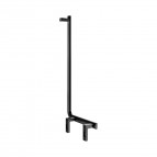 Keuco Axess leņķveida dušas stienis labā puse 38x85 cm, Melns matēts 7