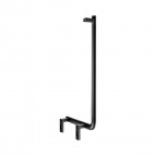 Keuco Axess leņķveida dušas stienis kreisā puse 38x85 cm, Melns matēts 5