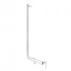 Keuco Axess leņķveida dušas stienis kreisā puse 52x109 cm, Hroms 5