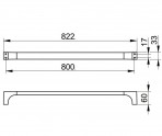 KEUCO Edition 11 dvieļu pakaramais 822 mm, Melns matēts  10