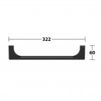 Keuco Edition 11 invalīdu atbalsta rokturis 322 mm, Melns matēts 5