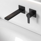 KEUCO Edition 11 izlietnes maisītājs no sienas 265 mm, Melns matēts 7