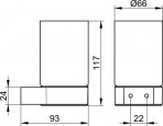 KEUCO Plan Стакан с держателем, Matt Black 3