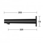 KEUCO IXMO bezkontakta izlietnes maisītājs 255 mm, Melns matēts 6