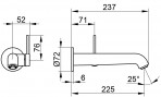 Keuco IXMO Iebūvējamā maisītāja virsapmetuma daļa 237mm, hroms 2