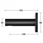 KEUCO IXMO Square vannas izteces snīpis 130 mm, Melns matēts 6