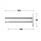 KEUCO IXMO Square vannas izteces snīpis 180 mm, Hroms 5
