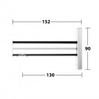 KEUCO IXMO Square vannas izteces snīpis 130 mm, Hroms 3