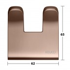 Keuco Moll dubūltais dvieļu āķis, Brushed rose gold 4