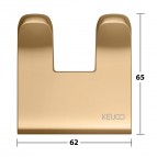 Keuco Moll dubūltais dvieļu āķis, Brushed brass 4