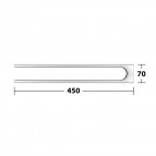 Keuco Moll dvieļu turētājs 2-stieņi, 450 mm, Hroms 6