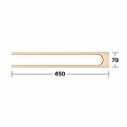 Keuco Moll dvieļu turētājs 2-stieņi, 450 mm, Brushed brass 4