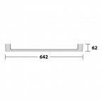 Keuco Moll dvieļu turētājs 600 mm, Stainless steel 5