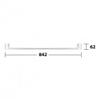 Keuco Moll dvieļu turētājs 800 mm, Hroms 5