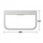 Keuco Moll dvieļu turētāju riņķis, Stainless steel 4